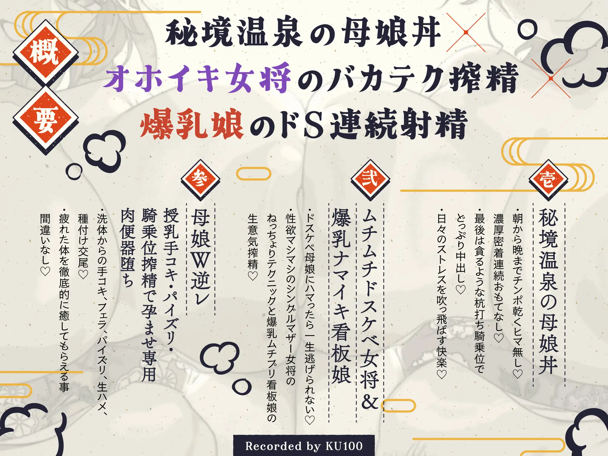 秘境温泉のドスケベ女将&爆乳看板娘の泡泡密着洗体♡オホイキ騎乗位×ドS連続射精♡授乳手コキ・パイズリで雑魚マゾチンポ搾る孕ませ子作り♡ サンプル画像2